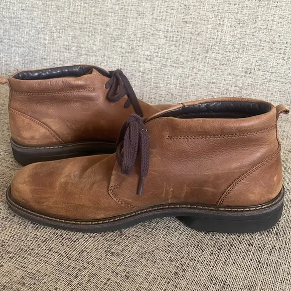 Ecco Mens Brown Leather Chukka Boots Size 45 US 11