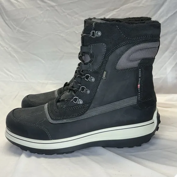Ecco Roxton Gore-Tex GTX Snow Boots Shearling Lined Waterproof Mens EU 45 US 11