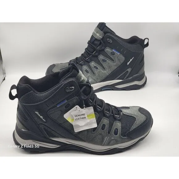 Eddie Bauer Mens 12MED Waterproof Hiking Boots Clydehill Castlerock Gray