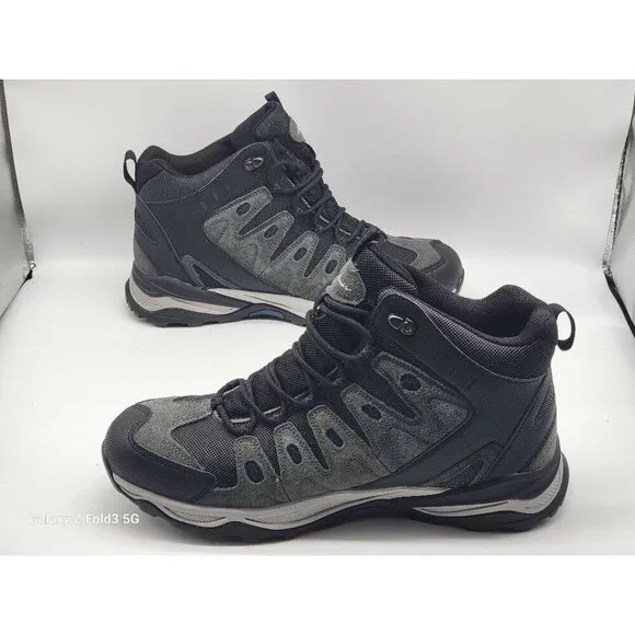 Eddie Bauer Mens 12MED Waterproof Hiking Boots Clydehill Castlerock Gray
