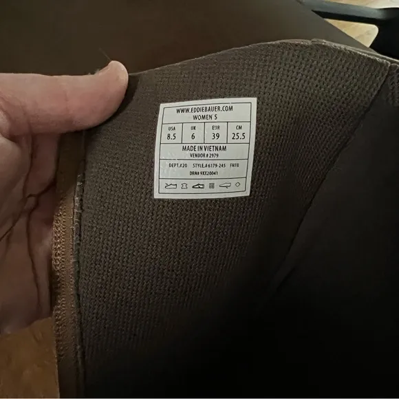 Eddie Bauer Trace Boots Espresso Brown Size 8.5