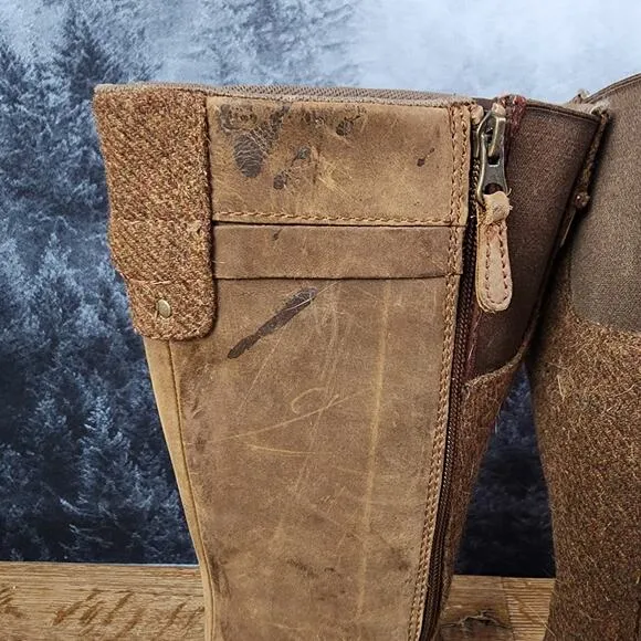 Eddie Bauer Trace Espresso Brown Leather Riding Boots | Women's 8
