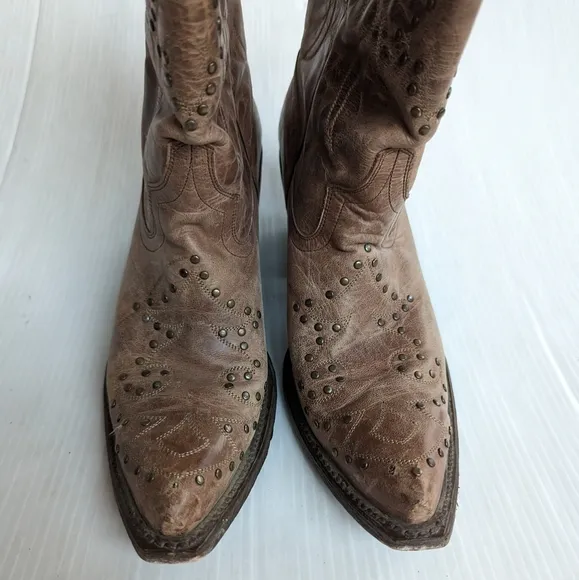 EIGHT SECOND ANGEL women's western studded embroidered cowboy boots