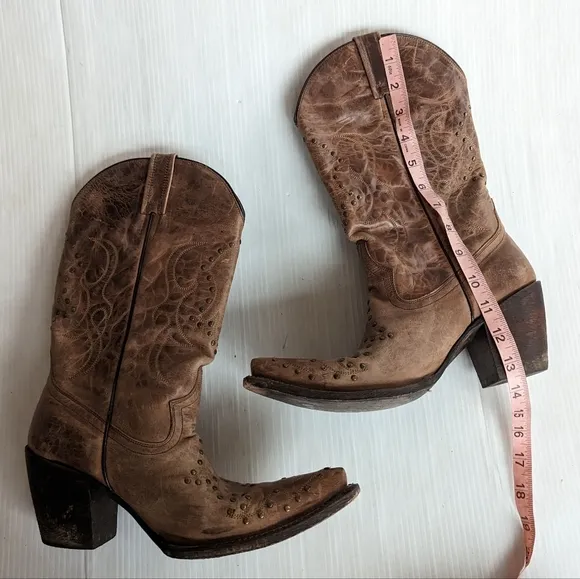 EIGHT SECOND ANGEL women's western studded embroidered cowboy boots