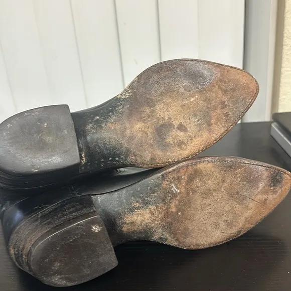 El Dorado black leather cowboy boots size 9