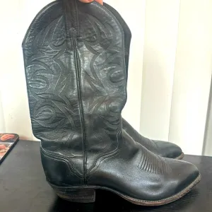 El Dorado black leather cowboy boots size 9