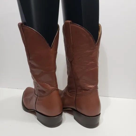 EL Vaquero Fonseca Brown Leather Cowboy Boots
