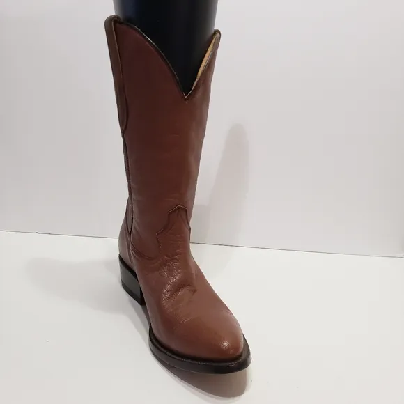 EL Vaquero Fonseca Brown Leather Cowboy Boots