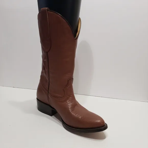 EL Vaquero Fonseca Brown Leather Cowboy Boots