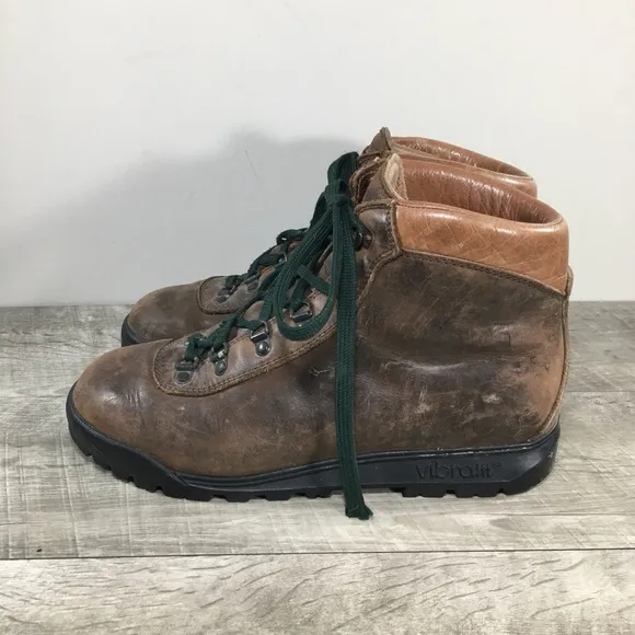 EMS Made in Italy Women’s Hiking Hiker Brown Leather Backpacking Boots Size 10