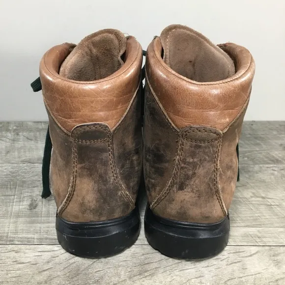 EMS Made in Italy Women’s Hiking Hiker Brown Leather Backpacking Boots Size 10