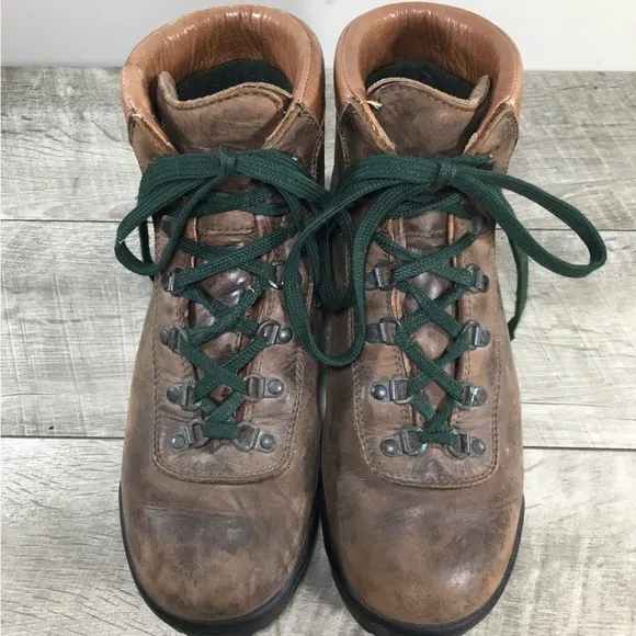 EMS Made in Italy Women’s Hiking Hiker Brown Leather Backpacking Boots Size 10