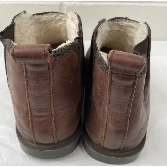 EMU Australia Unisex MT Panorama Brown Leather Sheepskin Boots Size M11/W12