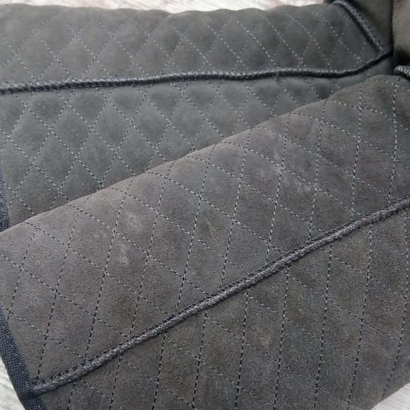 Emu Wool Tall Gray Cozy Patterned Winter Boots