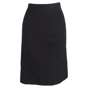 Escada A-Line Below-The-Knee Skirt in Black Wool