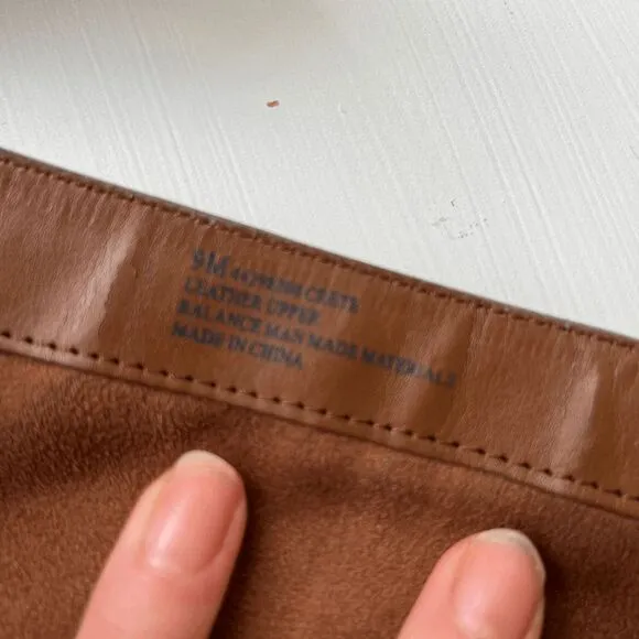 Etienne Aigner English Tan Leather Riding Boots Size 9M Buckle Detail