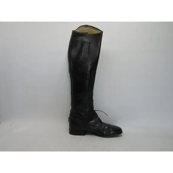 EUC Konigs Womens Size UK 7 / US 9 Black Leather English Riding Equestrian Boots