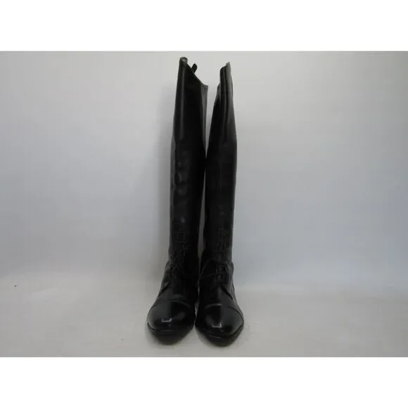 EUC Konigs Womens Size UK 7 / US 9 Black Leather English Riding Equestrian Boots