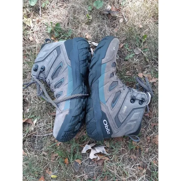 EUC Oboz Hiking Boots Sawtooth X Mid Waterproof Women’s 9.5W Gray Cushion