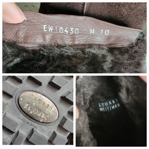 EUC Stuart Weitzman Brown Suede Snow Boots Size‎ 10