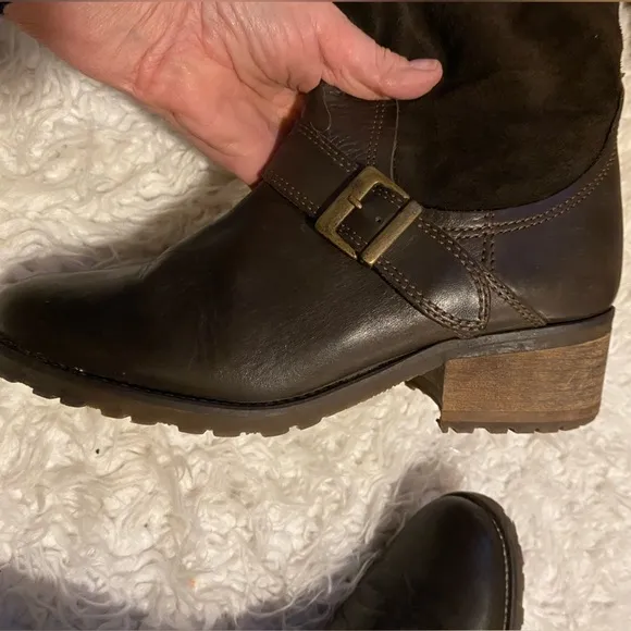 Fabianelli Brown Italian Leather Knee High Boots s 🥾Winter shoe Sale👢
