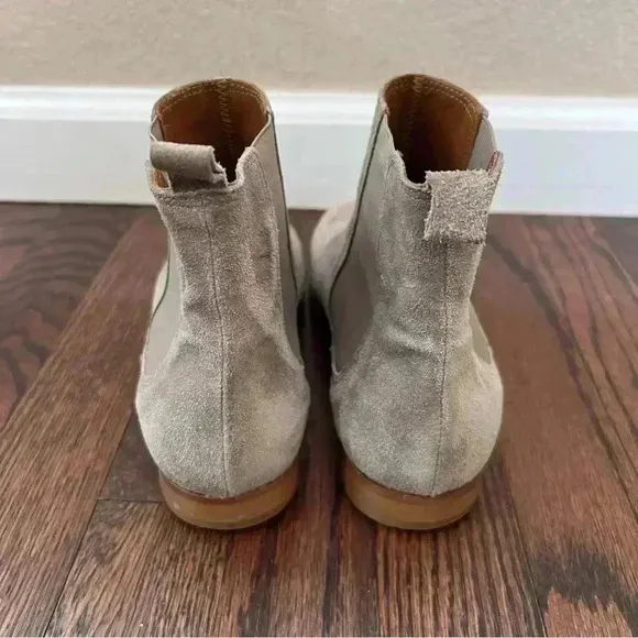 FABIO RUSCONI Booties Ankle Women Leather Suede Boots Gray Boot Size 38 US 7