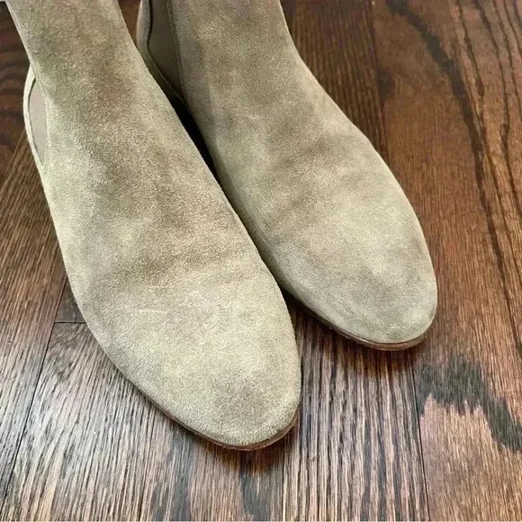 FABIO RUSCONI Booties Ankle Women Leather Suede Boots Gray Boot Size 38 US 7