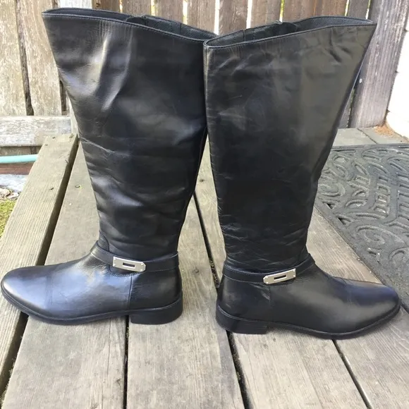Fabrizio Monti Italian Black Boots Sz 40