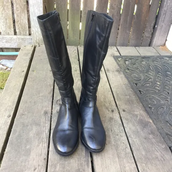 Fabrizio Monti Italian Black Boots Sz 40