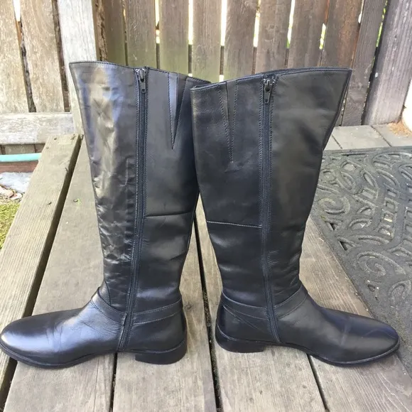Fabrizio Monti Italian Black Boots Sz 40