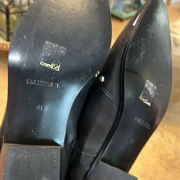 Fabulous Diesel Black Leather Boots