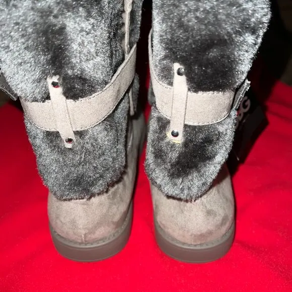 Faux-Suede Slip-On Boots NWT