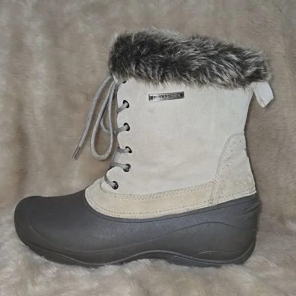 FIELD &amp; STREAM WOMEN'S PAC WHITE LEATHER WINTER BOOTS, SIZE 10 - NEW