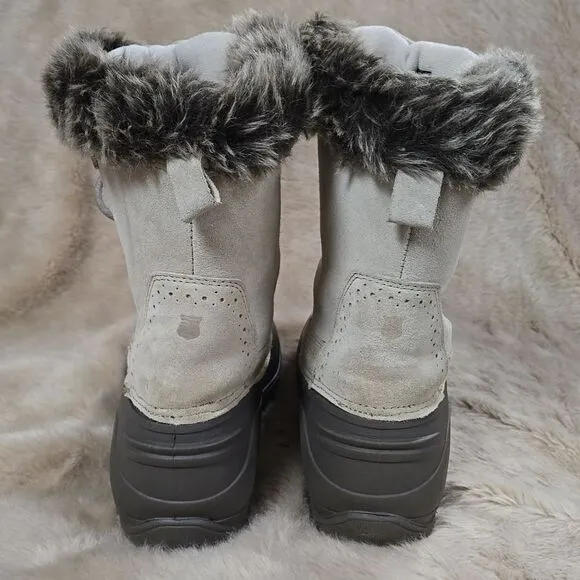FIELD &amp; STREAM WOMEN'S PAC WHITE LEATHER WINTER BOOTS, SIZE 10 - NEW