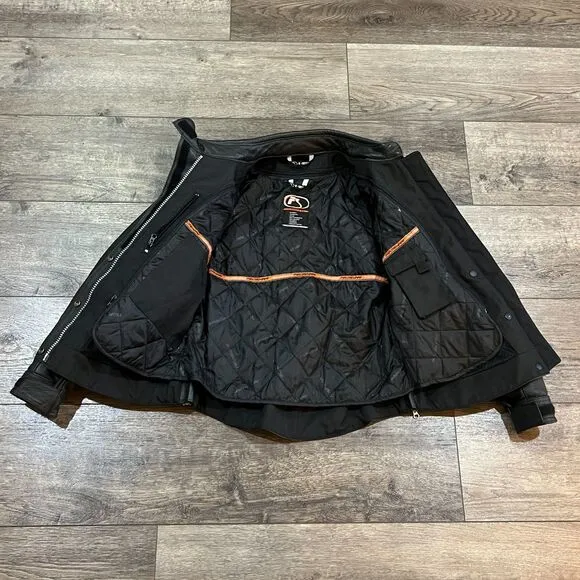 Fieldsheer FS Black Leather Padded Motorcycle Riding Jacket - Women's XL