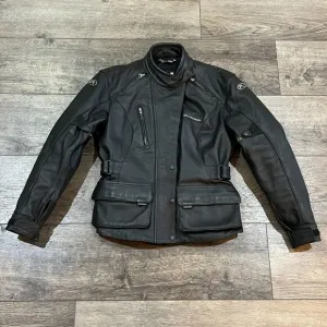 Fieldsheer FS Black Leather Padded Motorcycle Riding Jacket - Women's XL