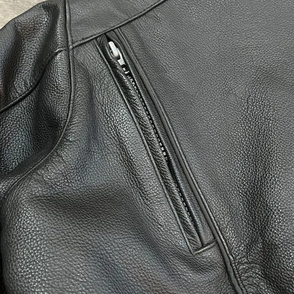 Fieldsheer FS Black Leather Padded Motorcycle Riding Jacket - Women's XL