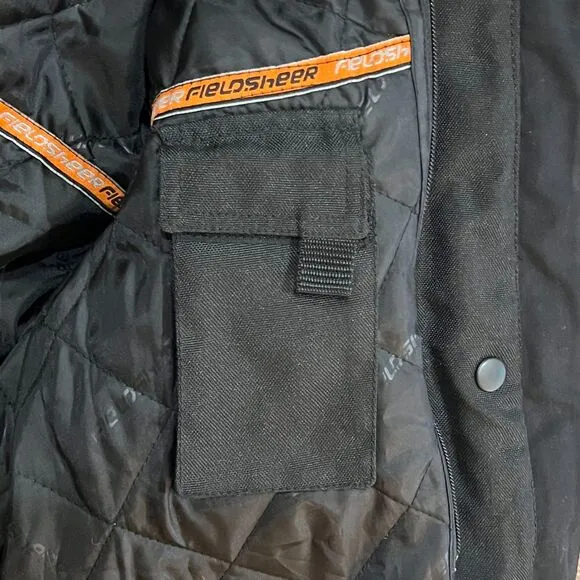 Fieldsheer FS Black Leather Padded Motorcycle Riding Jacket - Women's XL