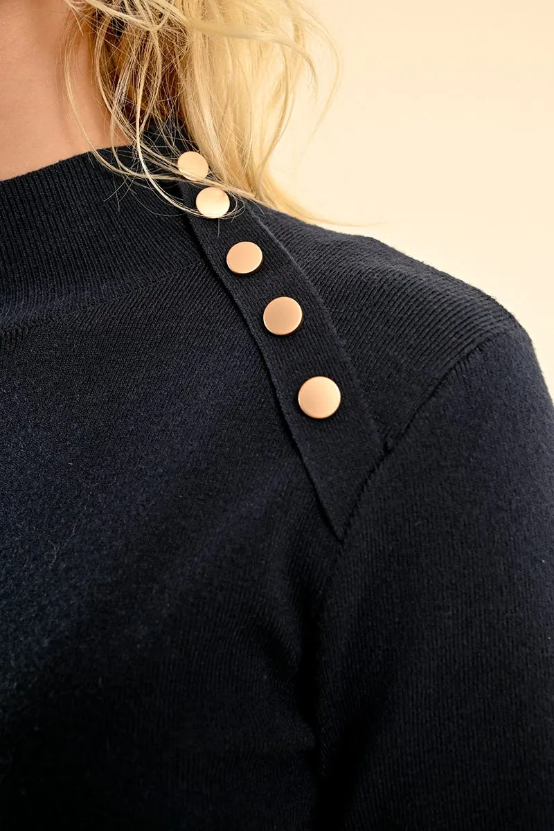 FINAL SALE Navy Sweater Dress