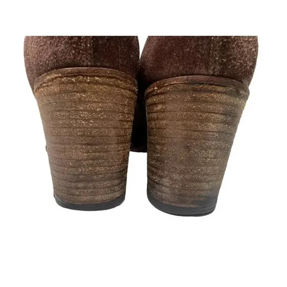 Fiorentini   Baker Boots Beth Brown Suede Heel Equestrian Moto Women EUR 37 US 7