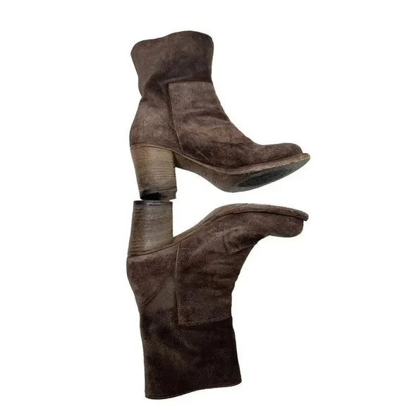 Fiorentini   Baker Boots Beth Brown Suede Heel Equestrian Moto Women EUR 37 US 7
