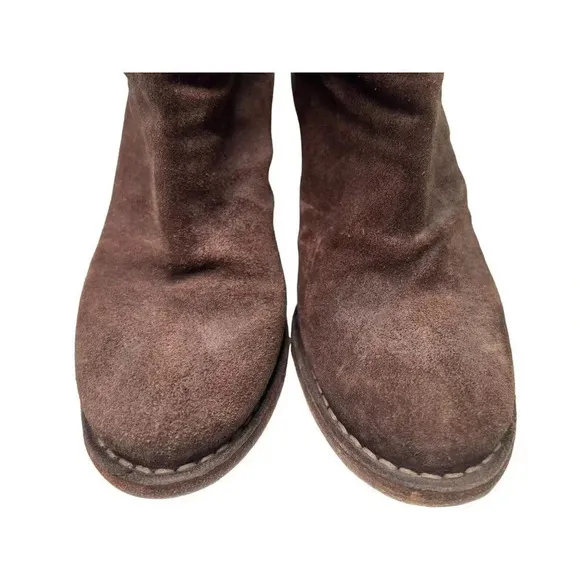 Fiorentini   Baker Boots Beth Brown Suede Heel Equestrian Moto Women EUR 37 US 7