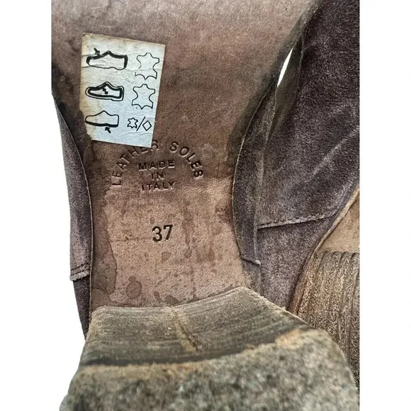 Fiorentini   Baker Boots Beth Brown Suede Heel Equestrian Moto Women EUR 37 US 7