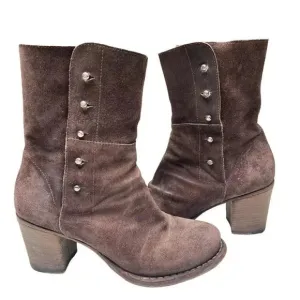 Fiorentini   Baker Boots Beth Brown Suede Heel Equestrian Moto Women EUR 37 US 7