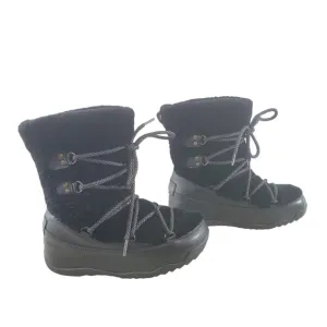 FitFlop 6 Superblizz Shearling Winter Snow Boots Mukluk Fur Tie Lace Up
