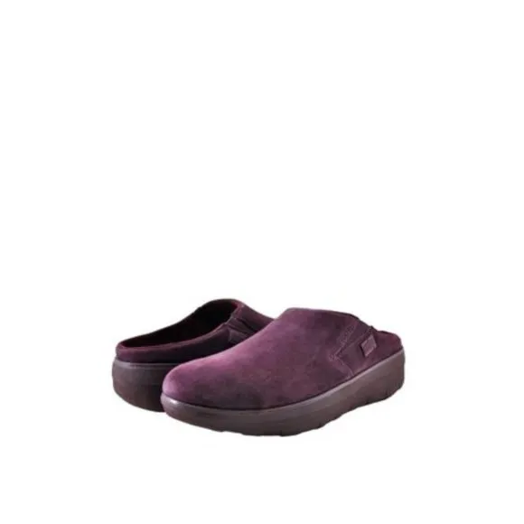 Fitflop Loaff Suede Clog Women's Shoes Maroon Sz 7