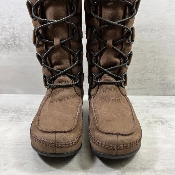 Fitflop Mukluk Moc Shearling Fur Tall Leather Winter Boots - Women's Size 7
