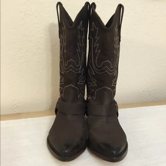 FiveSeventyFive leather Knee Brown Western Boots
