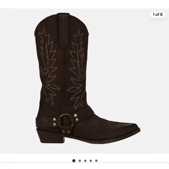 FiveSeventyFive leather Knee Brown Western Boots