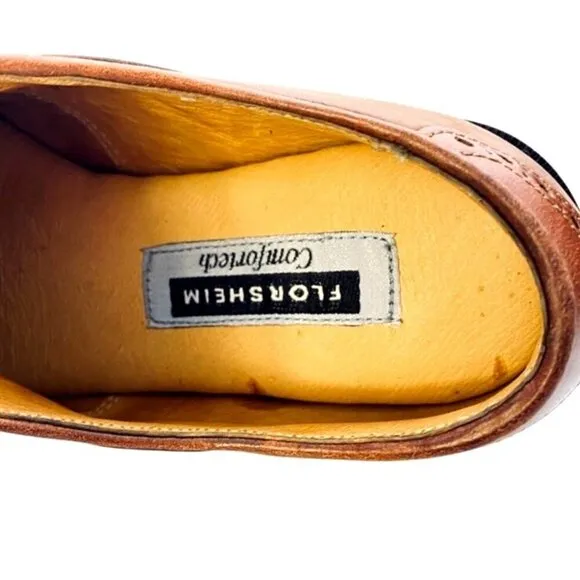 Florsheim Comfortech Vibram Gumlite Wingtip Oxford Tan and Brown Leather